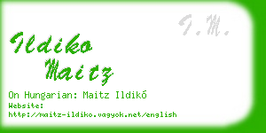 ildiko maitz business card
